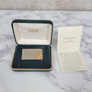 Barlow Vintage Gold Toned Money Clip with Eagle and Original Case